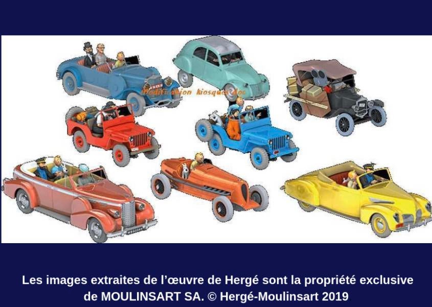 Hergé Tintin - complete coll. van 71 auto's op schaal 1/24, Ophalen
