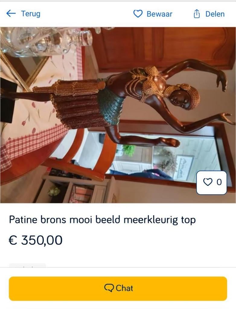 Bronzen beeld mooi brons,meerkleurig prachtstuk!!!!, Antiek en Kunst, Antiek | Brons en Koper, Ophalen, Brons