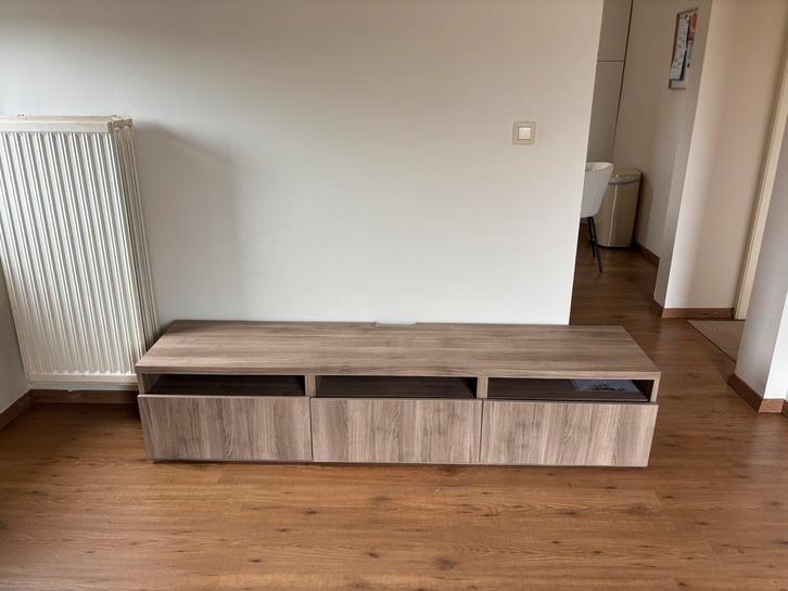 TV-meubel / lage kast houtlook 180x40x40 cm – goede staat, Huis en Inrichting, Kasten |Televisiemeubels, Gebruikt, Minder dan 100 cm