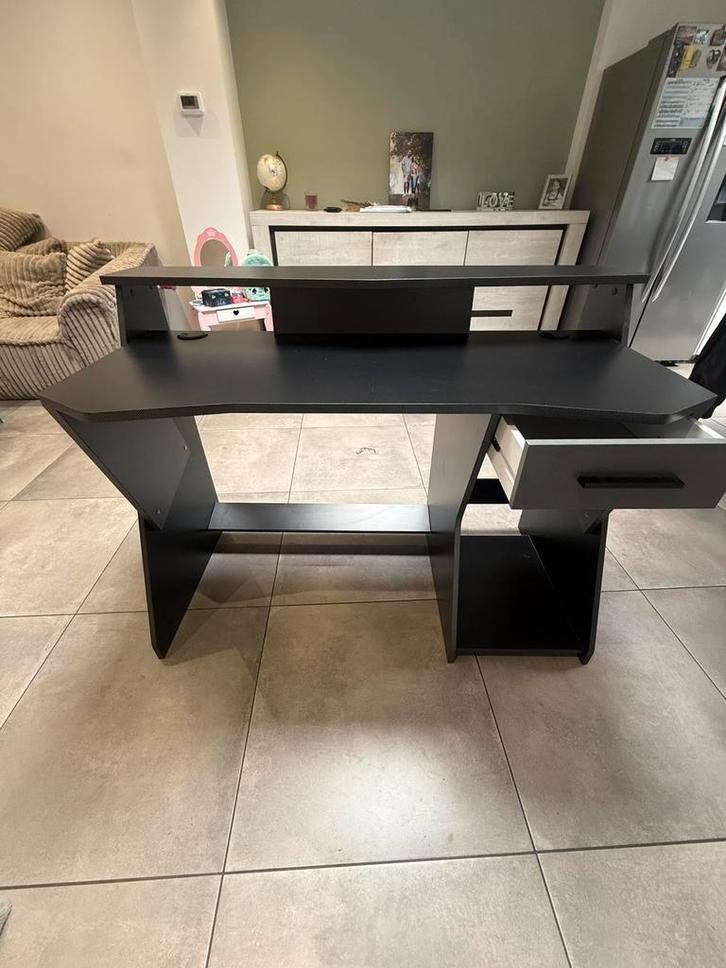 Bureau Gaming Double Étage avec Support Casque ️, Maison & Meubles, Mobilier complet, Enlèvement