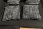 Originele Minotti Kussens Zwart/Wit NP €750 p/st, Ophalen of Verzenden, Zo goed als nieuw, Grijs, Vierkant