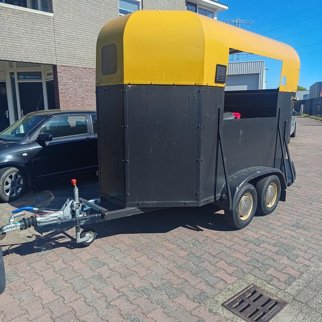 Paardentrailer 2 paarden Doornwaard D2000PT foodtrailer, Enlèvement, Utilisé, Bois, Remorque 2 chevaux