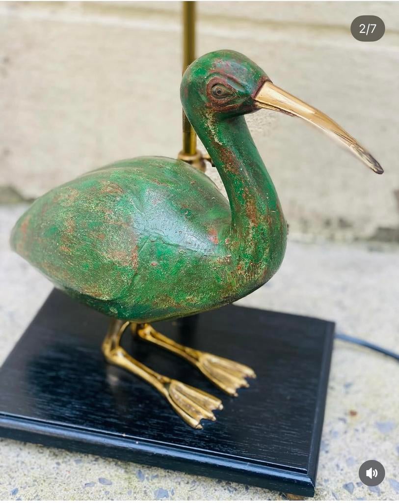 Vintage tafellamp met Ibis, Enlèvement