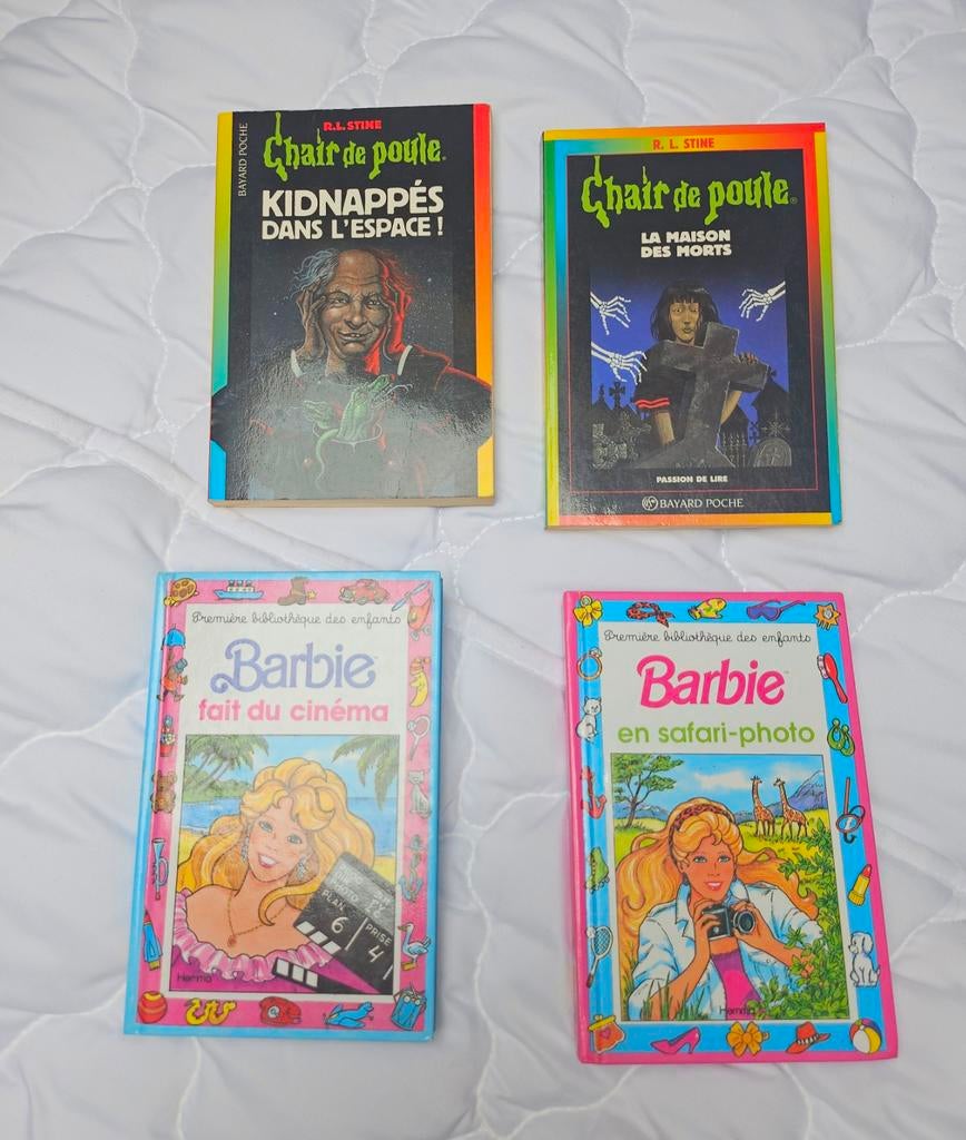 Boek met kippenvel en Barbie Pockets uit de jaren 90, Ophalen of Verzenden