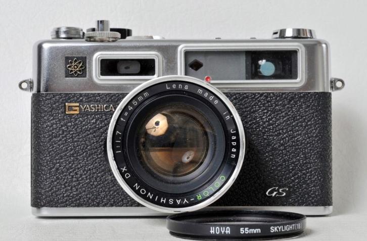 Yashica Electro 35 GS Filmcamera., Audio, Tv en Foto, Fotocamera's Analoog, Gebruikt, Compact, Ophalen of Verzenden
