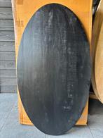 Nieuw,, Partij mangohout ovaal tafelbladen zwart., Huis en Inrichting, Tafels | Eettafels, Ophalen, Zo goed als nieuw, Ovaal