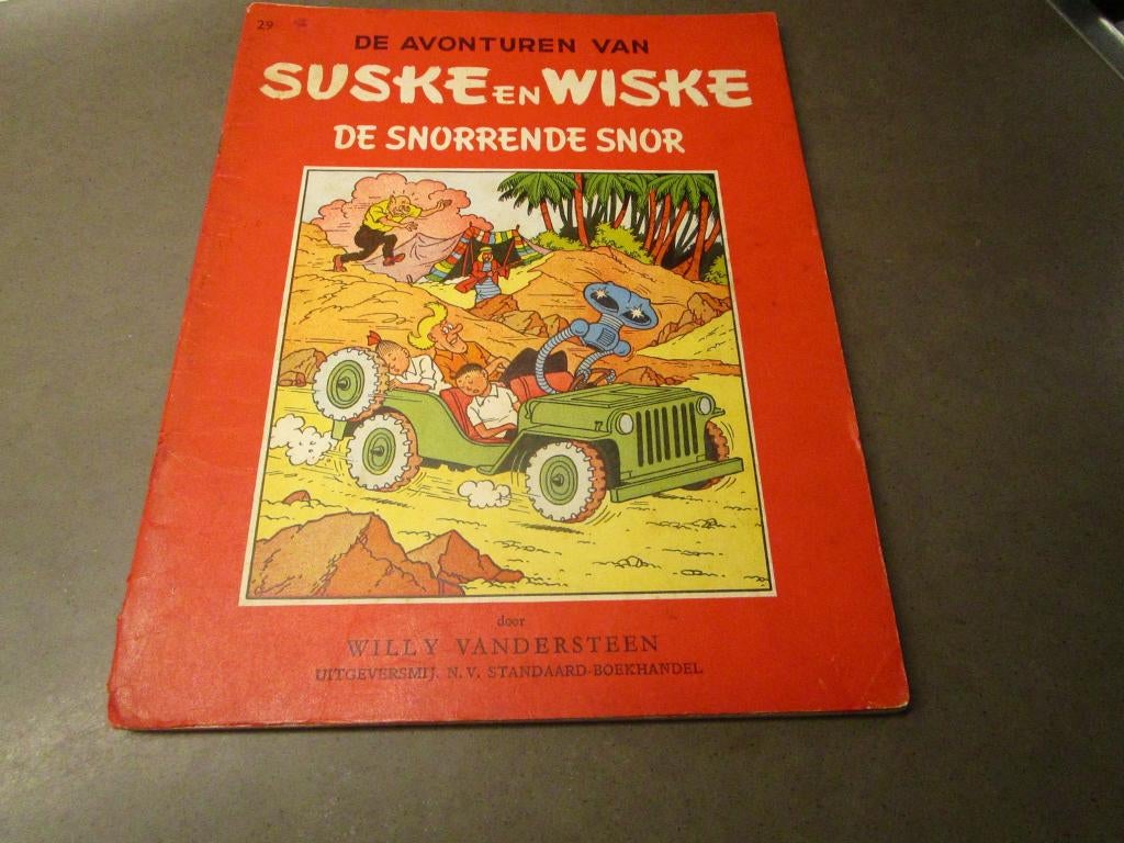 Sus en Wis - De snorrende snor - 1e druk 1957, Boeken, Stripverhalen, Gelezen, Willy Vandersteen, Eén stripboek, Ophalen of Verzenden