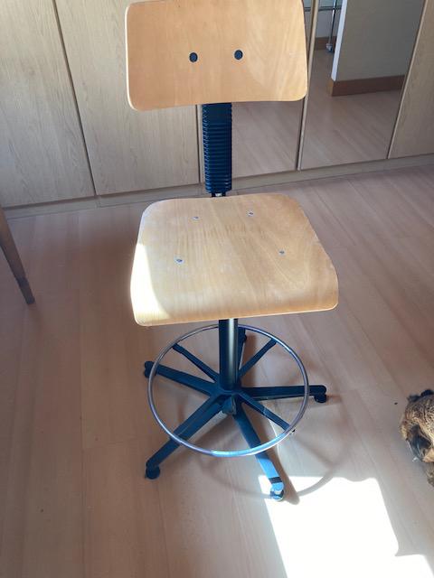 Atelierstoel / Werkplaatsstoel / Bureaukruk, Ophalen, Gebruikt, Bureaukruk
