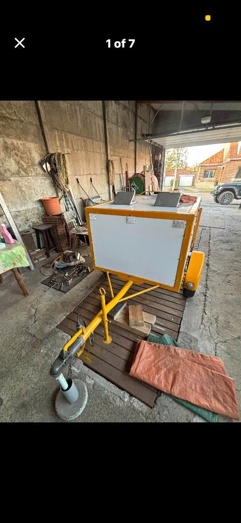 Remorque à chiens 2 cages, Autos : Divers, Remorques, Comme neuf, Enlèvement