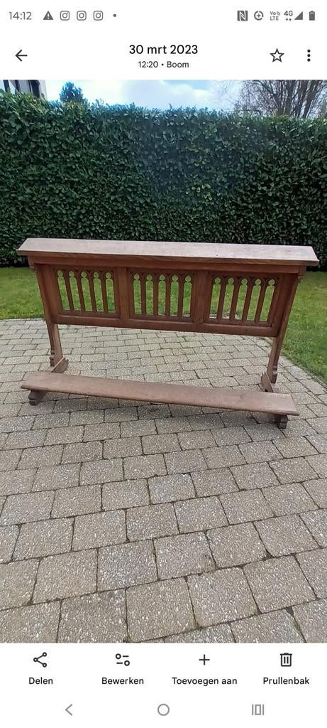 Kerkbankje ca 1900, Ophalen