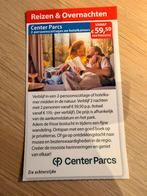 Kortingsbonnen voor Center Parcs, Tickets en Kaartjes, Twee personen, Kortingsbon, Bungalowpark