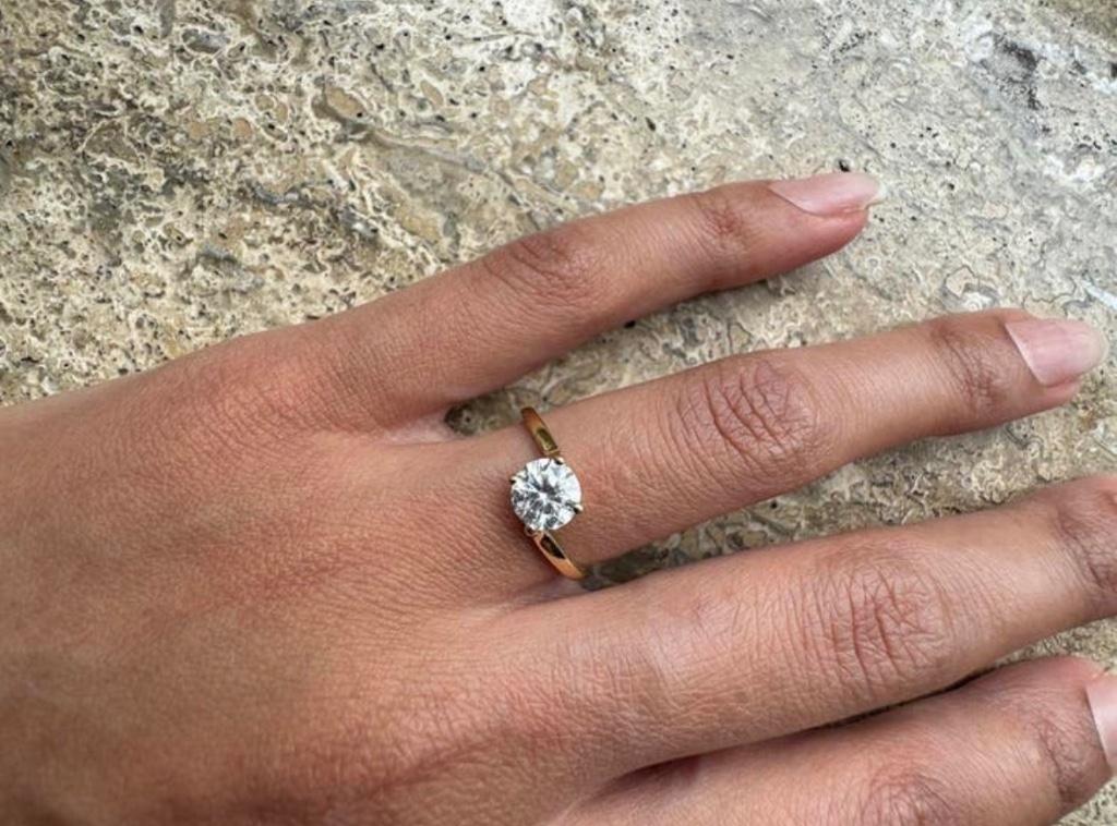 Bague de fiançailles 14ct - Diamant naturel de 1,07 ct, Bijoux, Sacs & Beauté, Bagues, Neuf, Enlèvement ou Envoi, Or, 17 à 18