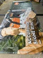 Bâche publicitaire stihl 4,90m sur 1,80m, Enlèvement ou Envoi, Utilisé, Panneau publicitaire