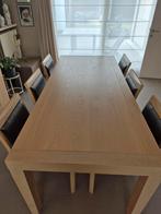 Volhouten eettafel van natuurlijk hout, Huis en Inrichting, Complete eetkamers, Ophalen, Zo goed als nieuw, Landelijk modern, 4 tot 6 stoelen