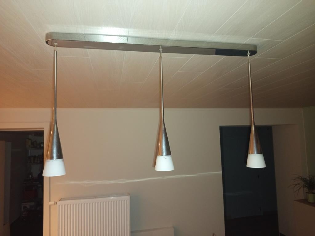 Philips hanglamp, Enlèvement ou Envoi, Utilisé, Verre, 50 à 75 cm