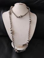 Vintage Sterling Zilveren 925 Kralenketting.L.100cm., Antiek en Kunst, Ophalen of Verzenden