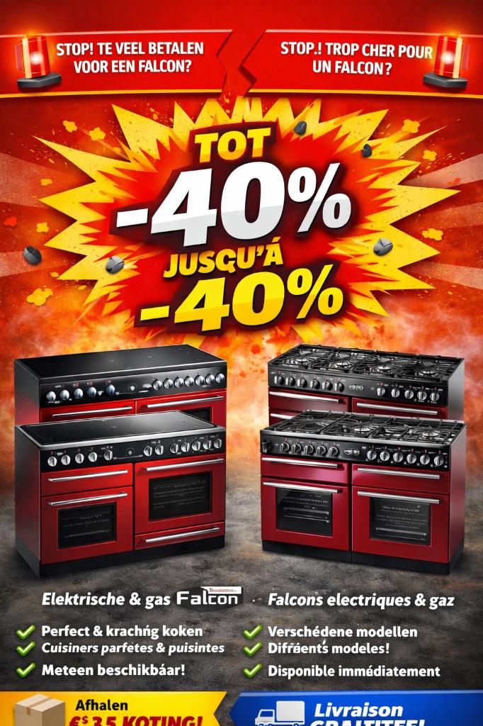 cuisiniere Falçon neuf jusqu'à -40 %, Enlèvement, Neuf