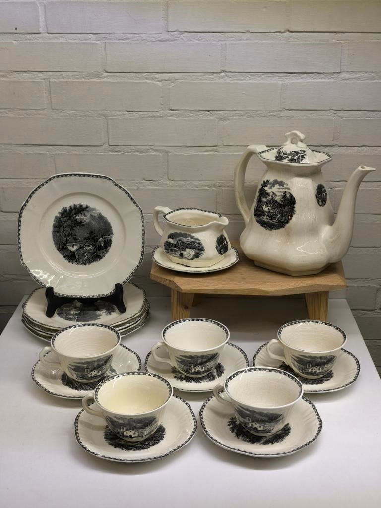 Vintage Maastricht landschap servies, Ophalen