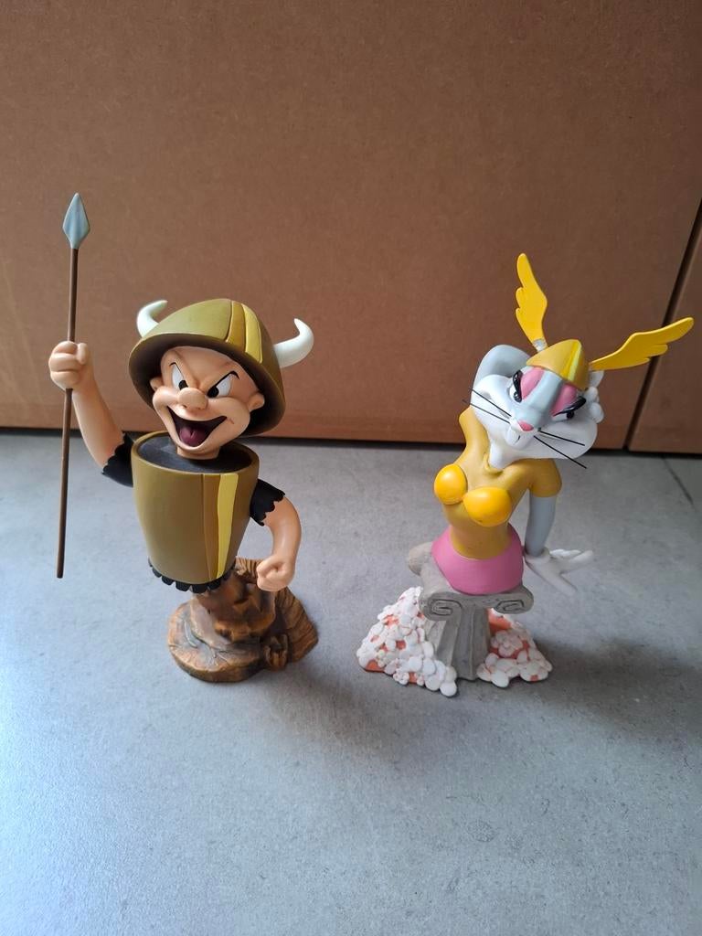 Duo Figurines Rares Looney Tunes "What’s Opera, Doc?", Collections, Disney, Comme neuf, Statue ou Figurine, Autres personnages