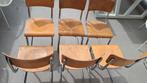 VINTAGE TUBAX Schoolstoel- Model 5/240(OCFCBB) SET 6 STOELEN, Ophalen