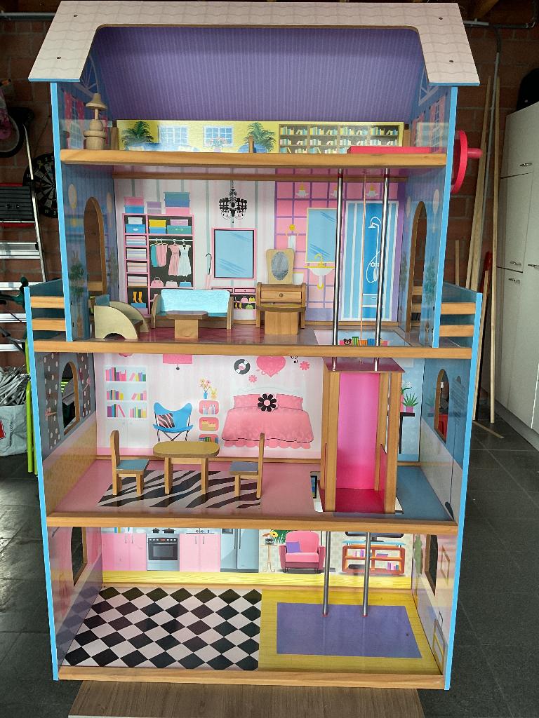 Poppenhuis hout, Ophalen, Gebruikt, Poppenhuis