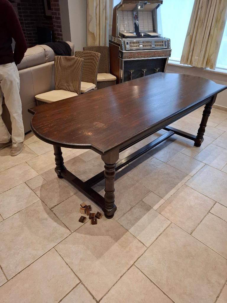 Table à manger en chêne massif, Maison & Meubles, Enlèvement, Utilisé, Chêne