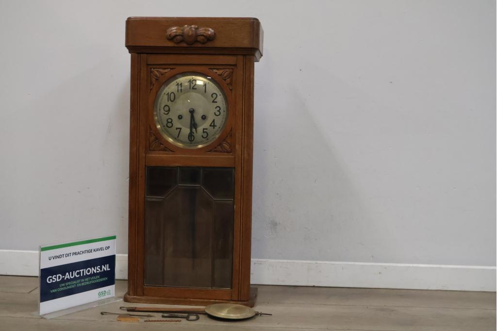 Antiek Duitse Regulateur Wandklok, Antiquités & Art, Antiquités | Horloges