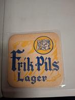Oud bierviltje frik pils lager br flamande lauwe, Verzamelen, Biermerken, Ophalen of Verzenden