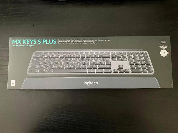Logitech MX Keys S Plus, Computers en Software, Toetsenborden, Zo goed als nieuw, Azerty, Draadloos, Multimediatoetsen, Ophalen