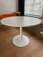 Witte ronde tafel dia 103cm, Huis en Inrichting, Tafels | Eettafels, Ophalen, Zo goed als nieuw