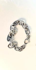 Zilveren schakelarmband, Bijoux, Sacs & Beauté, Bracelets, Enlèvement, Comme neuf, Argent, Argent