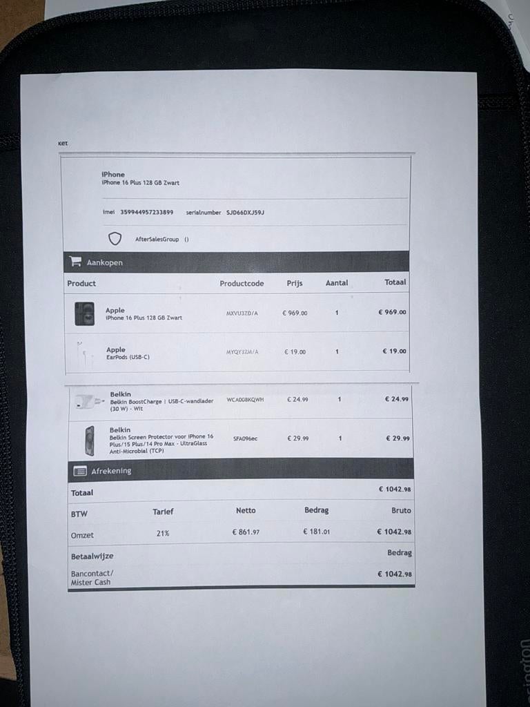 Iphone 16 plus nieuw, Computers en Software, Apple iPads, Ophalen, Nieuw