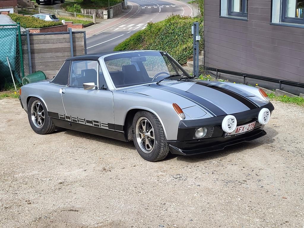 Porsche 914 1.7, Autos, Porsche, Particulier, Autres modèles, Essence, Cabriolet, 2 portes, Boîte manuelle, Argent ou Gris, Noir