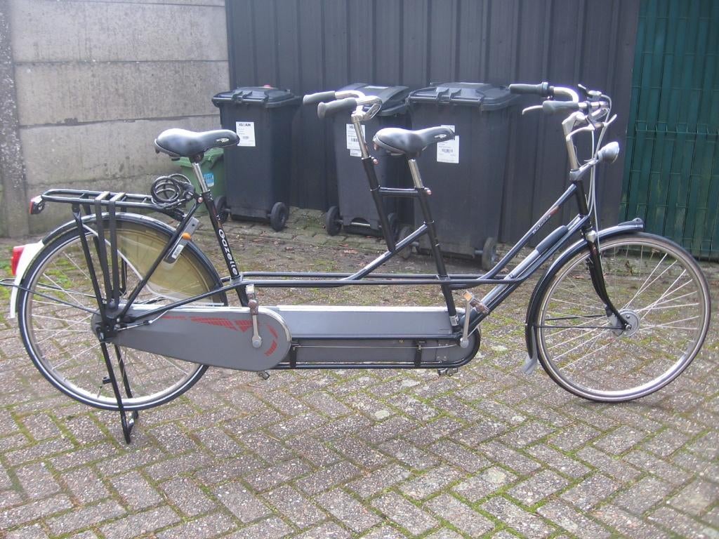 28 inch Gazelle tandem met trommelremmen in rijklare staat, Fietsen en Brommers, Fietsen | Tandems, Ophalen, Gebruikt, Minder dan 10 versnellingen