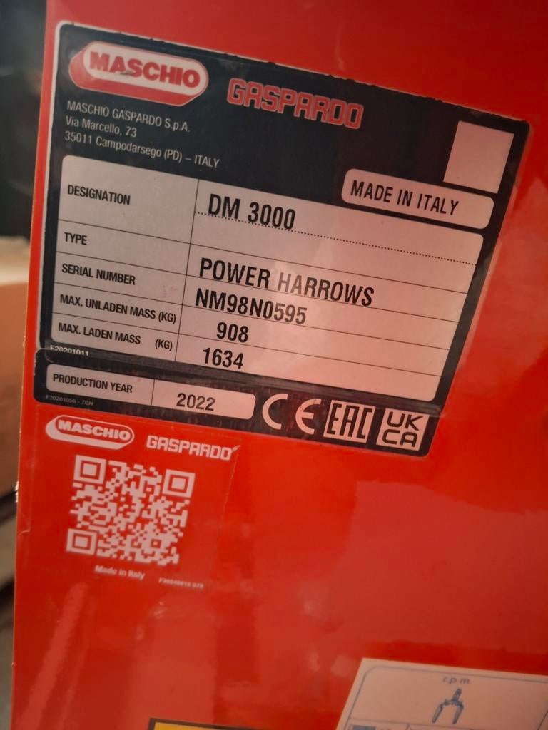 Herse rotative, mâle, Enlèvement ou Envoi, Maschio, Vergel105@hotmail.com