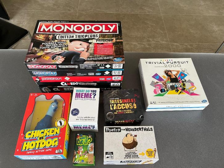 Set van 12 bordspellen, Hobby en Vrije tijd, Gezelschapsspellen | Bordspellen, Gebruikt, Ophalen