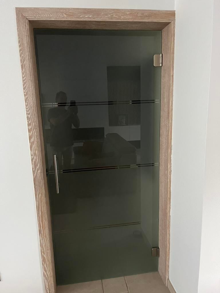 Glazen deur, Ophalen, 80 tot 100 cm, Binnendeur, 200 tot 215 cm