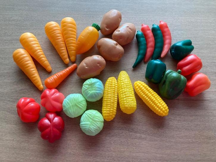 Speelgoed groenten - 29 stuks, Enfants & Bébés, Jouets | Jouer aux cuisines, Utilisé, Accessoires de cuisine de jeu, Plastique