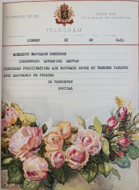 324 télégrammes 1949, dont un au nom du Vatican, Enlèvement ou Envoi