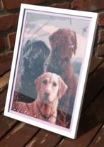 Diamond painting labrador retrievers in kader, Enlèvement ou Envoi, Neuf