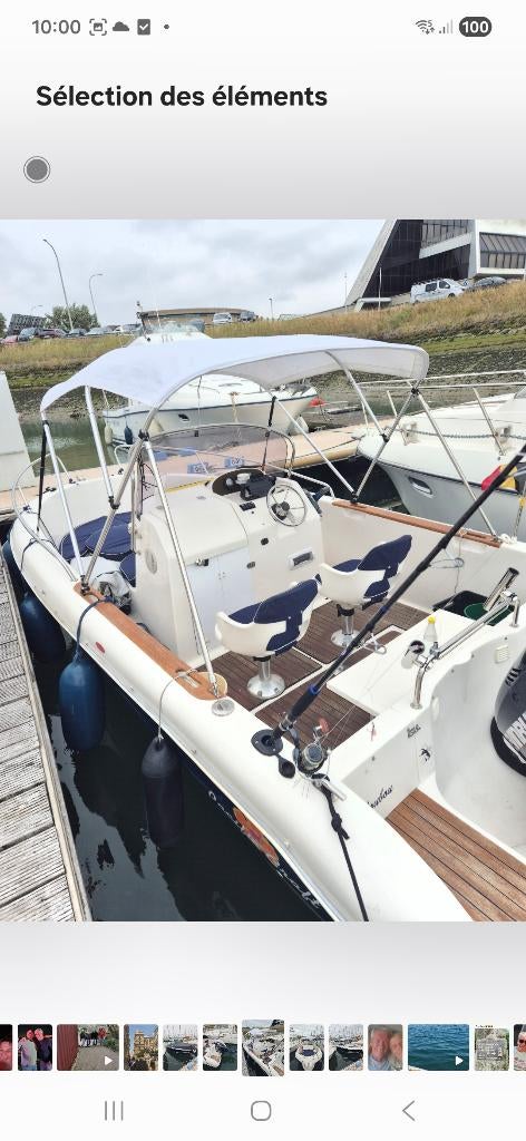 Open boot, Watersport en Boten, Vis- en Consoleboten, Gebruikt, 70 pk of meer, 3 tot 6 meter, Benzine, Buitenboordmotor, Polyester