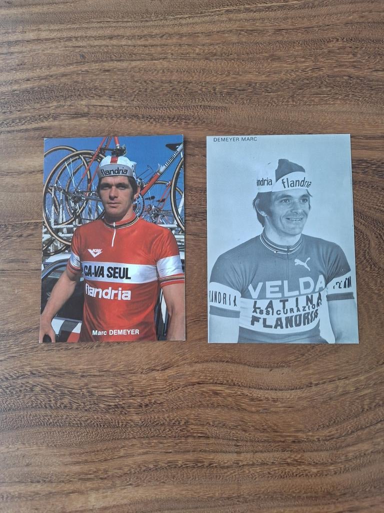 2 Wielerkaarten Marc Demeyer jaren 70, Enlèvement ou Envoi, Comme neuf, Plusieurs images