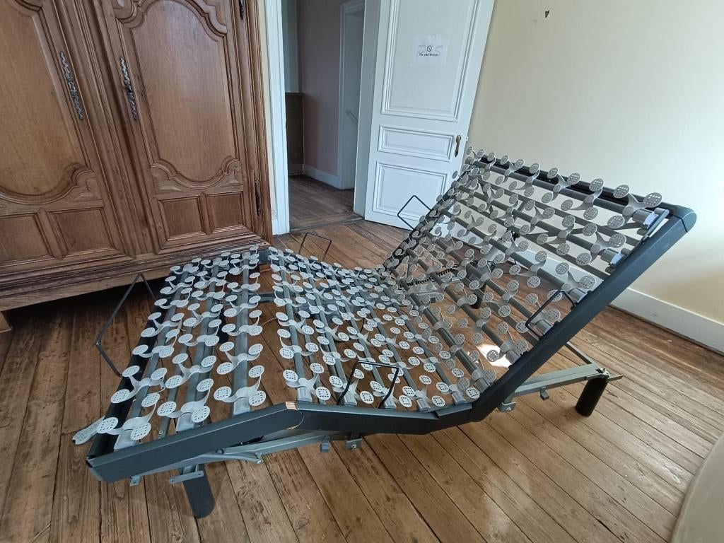 Latoflex elektrische boxspring voor 1 persoon, Huis en Inrichting, Slaapkamer | Bedden, Ophalen, Eenpersoons, 200 cm, Metaal