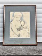 lithographie maternite signe armand rassenfosse, Enlèvement ou Envoi