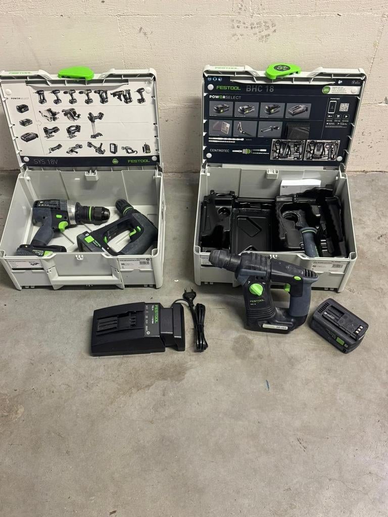 festool (2 schroevendraaiers + 1 perforator), Ophalen