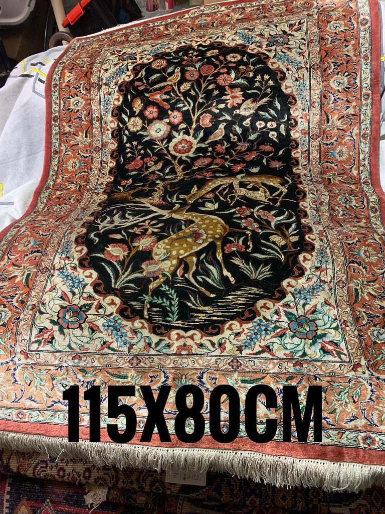 GHOMS Perzen IRAN gesigneerd PANAHI  zijde, Antiek en Kunst, Ophalen