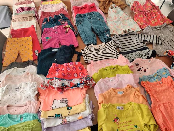 Grand lot de vêtements pour fille 6 mois neufs /55 articles, Kinderen en Baby's, Kinderkleding | Kinder-kledingpakketten, Ophalen