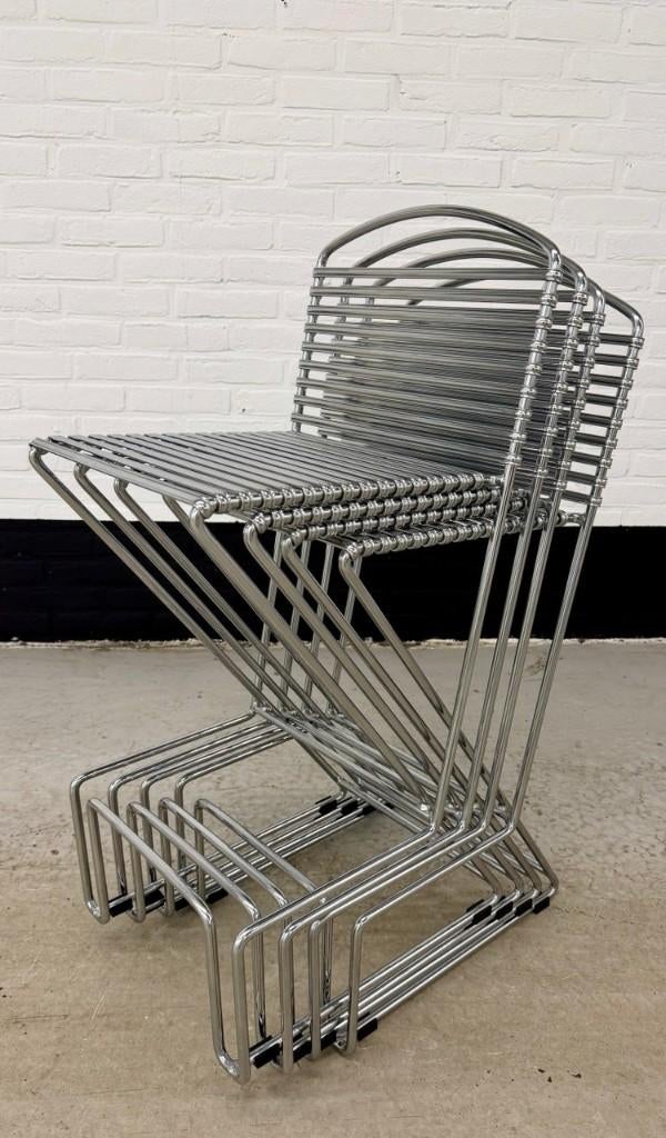 4 x vintage Till Behrens barkrukken [62 cm], Huis en Inrichting, Barkrukken, Ophalen, Metaal