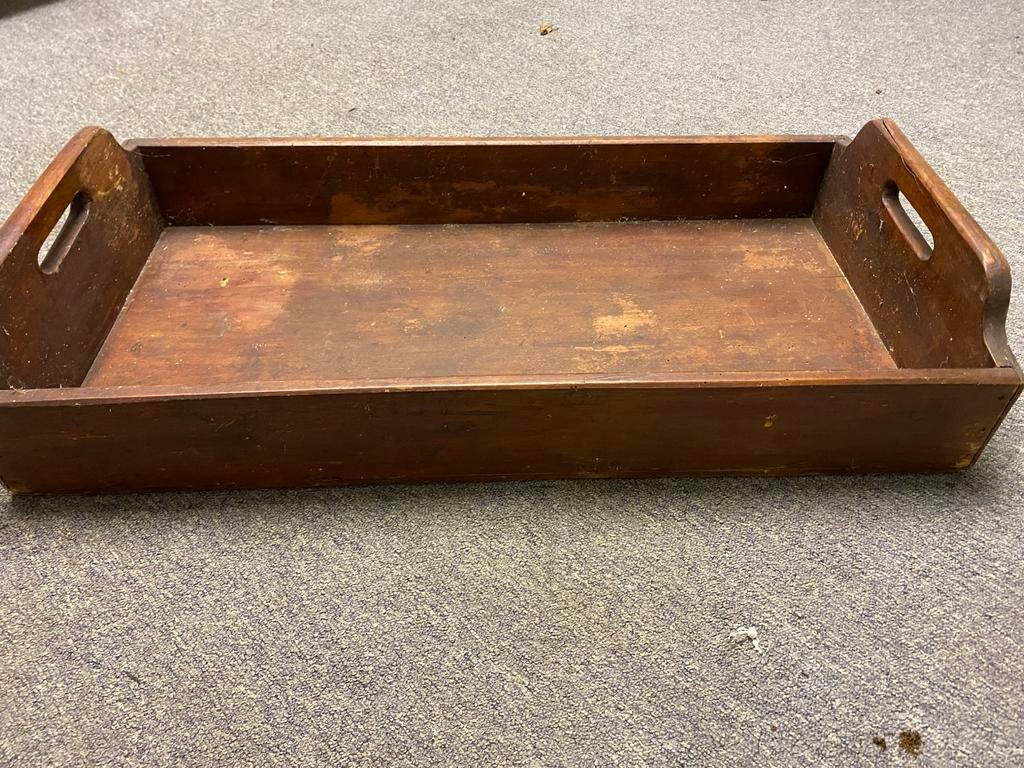 Groot houten plateau/dienblad, Ophalen, Gebruikt, Rechthoekig, Hout