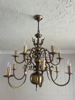 Luster in geel koper, Huis en Inrichting, Ophalen, Gebruikt, Metaal